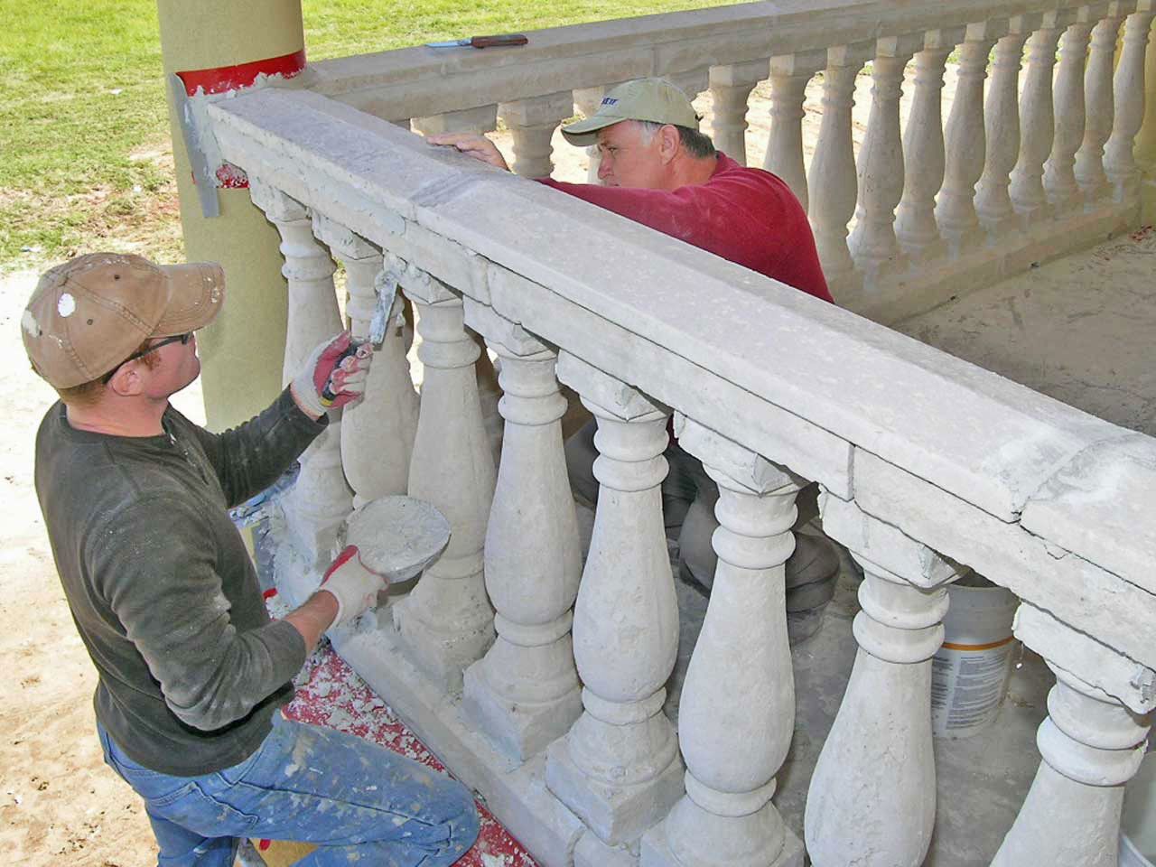 Stone railing