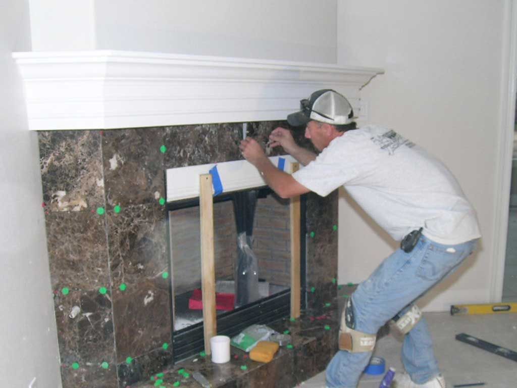 tile fireplace surround